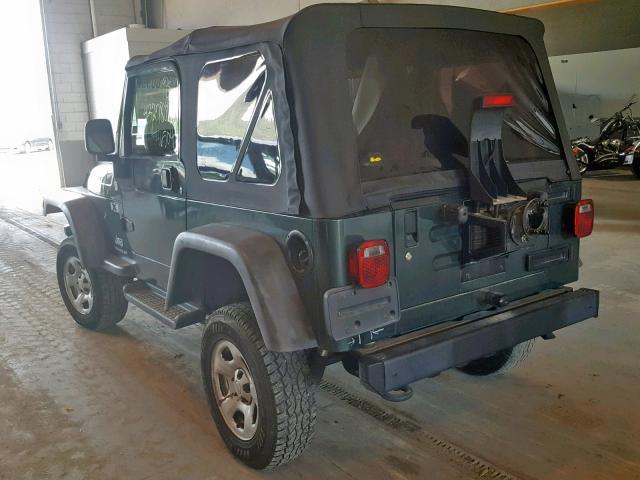 1J4FA39S04P758196 - 2004 JEEP WRANGLER X GREEN photo 3