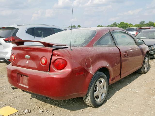 1G1AL15F477279543 - 2007 CHEVROLET COBALT LT RED photo 4