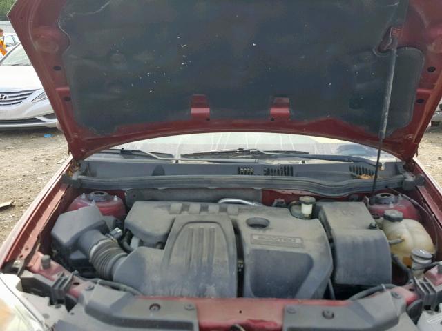 1G1AL15F477279543 - 2007 CHEVROLET COBALT LT RED photo 7