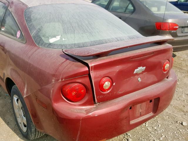 1G1AL15F477279543 - 2007 CHEVROLET COBALT LT RED photo 9