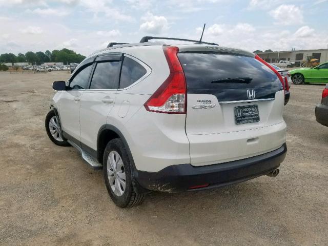 5J6RM3H76DL026163 - 2013 HONDA CR-V EXL WHITE photo 3