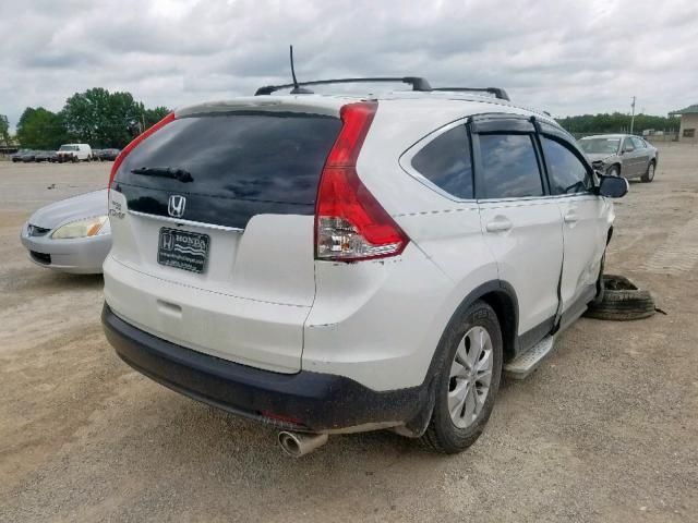 5J6RM3H76DL026163 - 2013 HONDA CR-V EXL WHITE photo 4