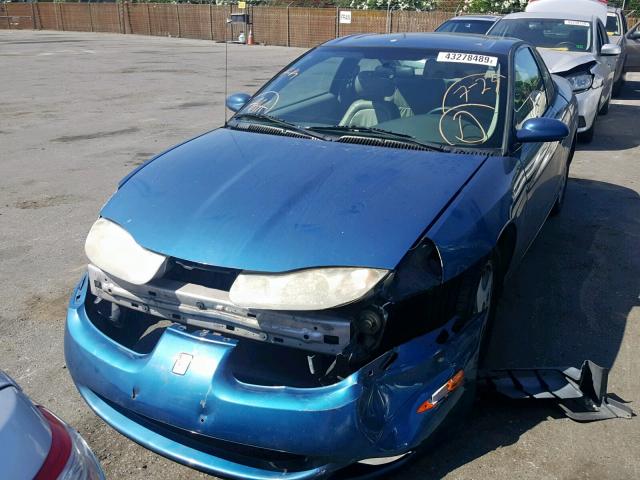 1G8ZY14732Z153560 - 2002 SATURN SC2 BLUE photo 2