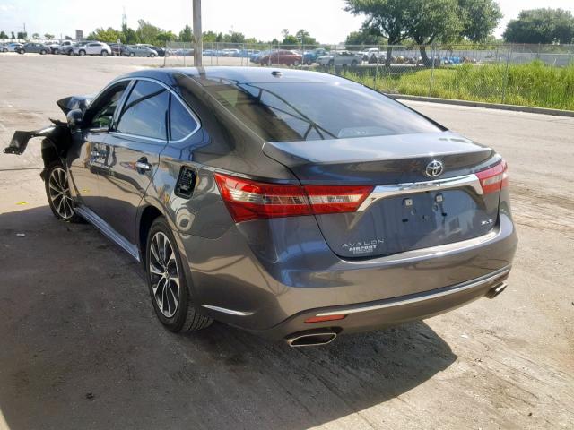 4T1BK1EB8JU281733 - 2018 TOYOTA AVALON XLE GRAY photo 3