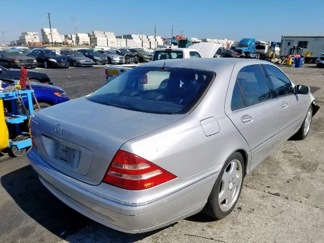 WDBNG75J11A179753 - 2001 MERCEDES-BENZ S 500 SILVER photo 4