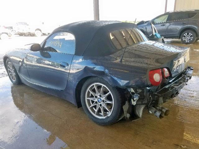 4USBT33575LS54247 - 2005 BMW Z4 2.5 BLUE photo 3