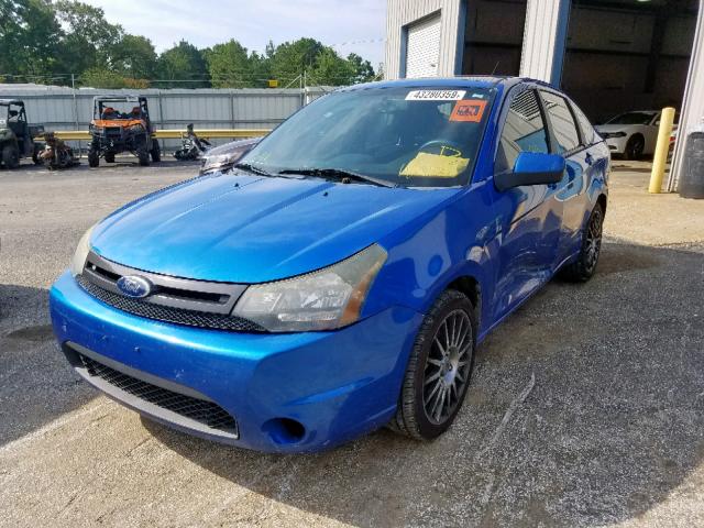 1FAHP3GN2BW184218 - 2011 FORD FOCUS SES BLUE photo 2