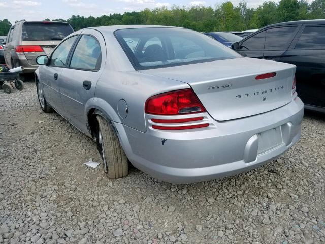 1B3EL36RX4N376882 - 2004 DODGE STRATUS SE SILVER photo 3