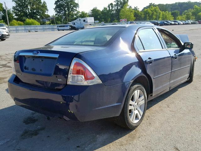 3FAHP08Z87R125202 - 2007 FORD FUSION SEL BLUE photo 4