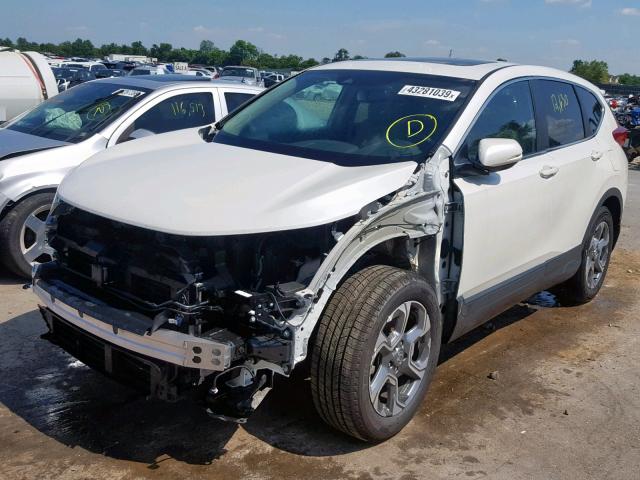 5J6RW2H86JL018671 - 2018 HONDA CR-V EXL WHITE photo 2