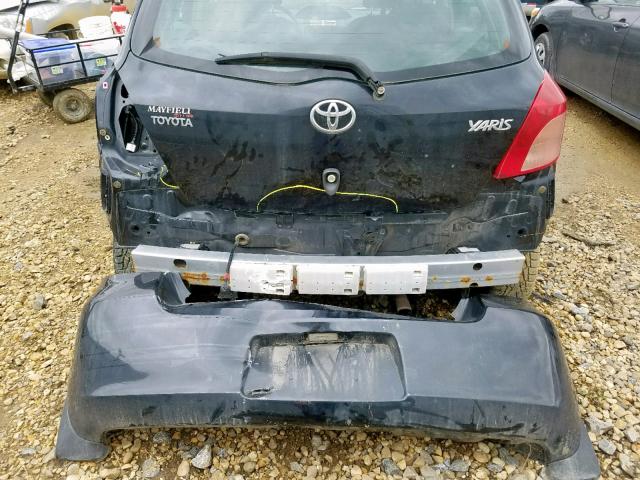 JTDKT923575109241 - 2007 TOYOTA YARIS BLACK photo 9