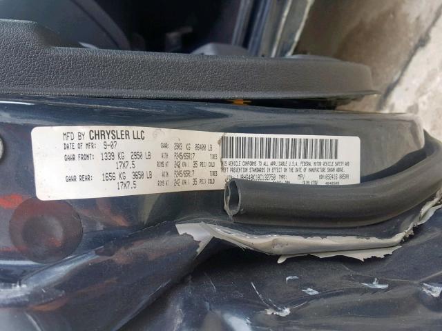 1J8HG48K18C132750 - 2008 JEEP COMMANDER ლურჯი ფოტო 10