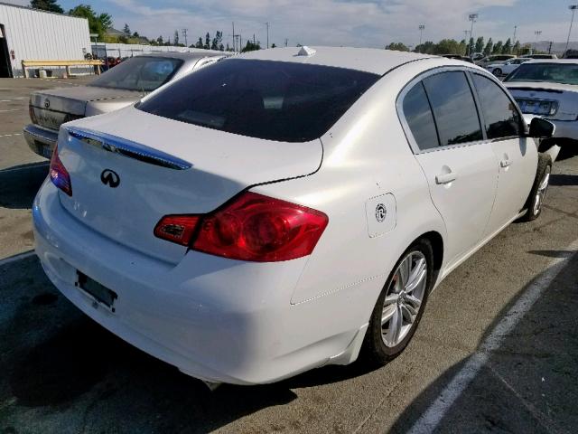 JN1DV6AP0BM603790 - 2011 INFINITI G25 BASE WHITE photo 4