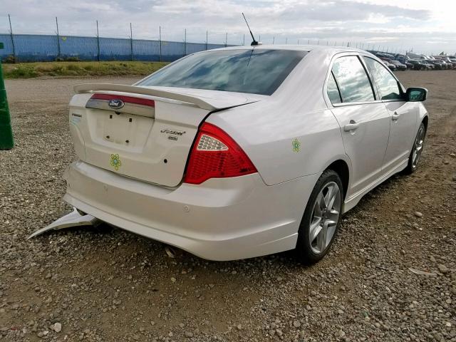 3FAHP0DC9BR110928 - 2011 FORD FUSION SPO WHITE photo 4