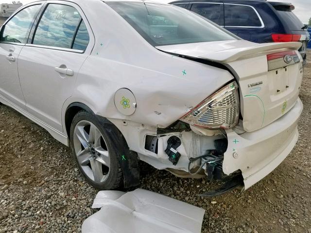 3FAHP0DC9BR110928 - 2011 FORD FUSION SPO WHITE photo 9