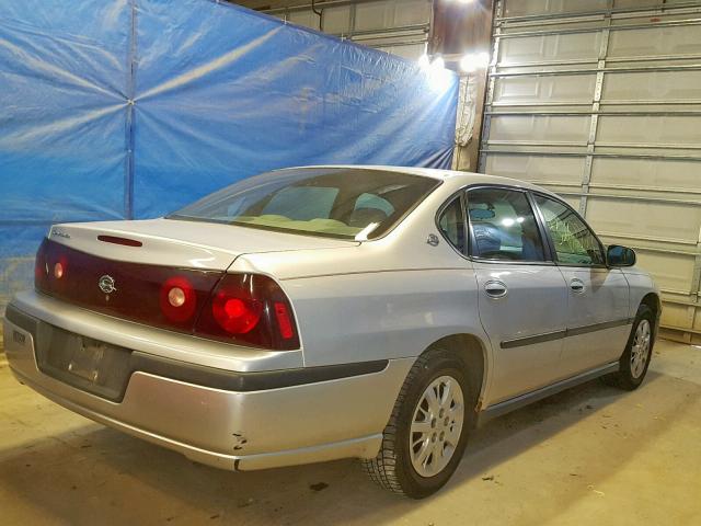 2G1WF52E739350744 - 2003 CHEVROLET IMPALA SILVER photo 4