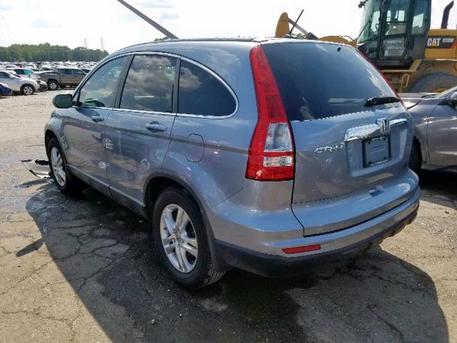 5J6RE3H73BL044257 - 2011 HONDA CR-V EXL TURQUOISE photo 3