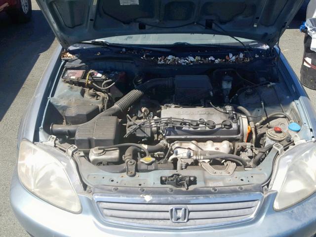 2HGEJ6614YH516067 - 2000 HONDA CIVIC BASE BLUE photo 7