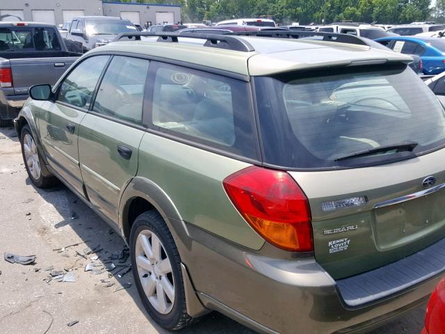 4S4BP61CX67312645 - 2006 SUBARU LEGACY OUT GREEN photo 3