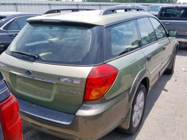 4S4BP61CX67312645 - 2006 SUBARU LEGACY OUT GREEN photo 4