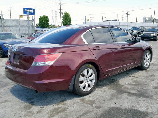 JHMCP26848C067453 - 2008 HONDA ACCORD EXL MAROON photo 4