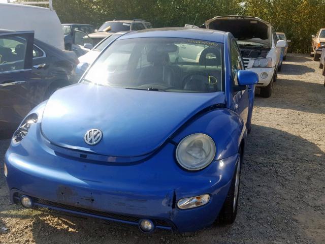 3VWCC21C1YM453168 - 2000 VOLKSWAGEN NEW BEETLE BLUE photo 2