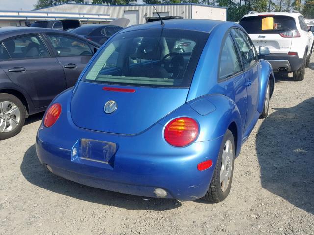 3VWCC21C1YM453168 - 2000 VOLKSWAGEN NEW BEETLE BLUE photo 4