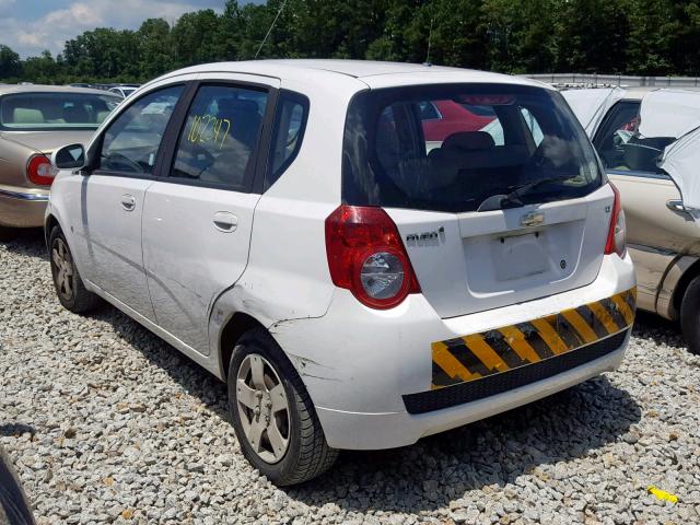 KL1TD66E29B681908 - 2009 CHEVROLET AVEO LS WHITE photo 3