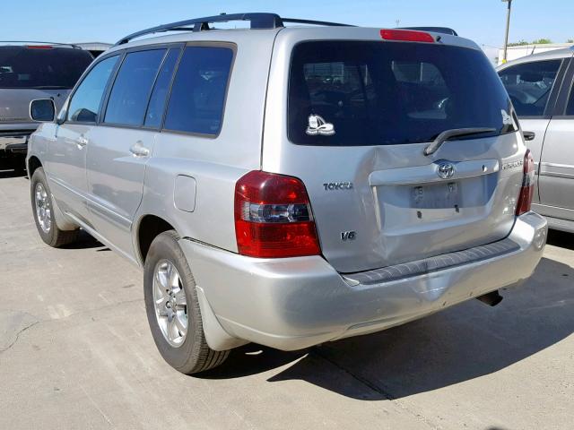 JTEDP21A460103989 - 2006 TOYOTA HIGHLANDER SILVER photo 3