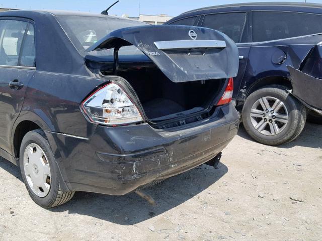 3N1BC11E49L436918 - 2009 NISSAN VERSA S BLACK photo 9