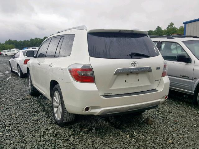 JTEJW3EH4A2044989 - 2010 TOYOTA HIGHLANDER WHITE photo 3