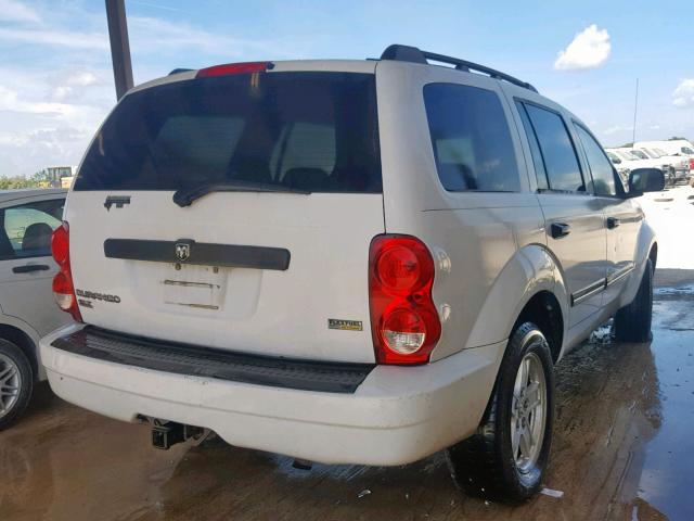 1D8HB48P47F584062 - 2007 DODGE DURANGO SL WHITE photo 4