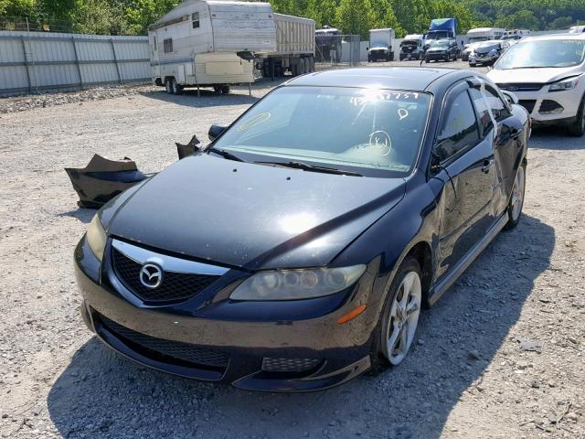 1YVHP80D555M21670 - 2005 MAZDA 6 S BLACK photo 2