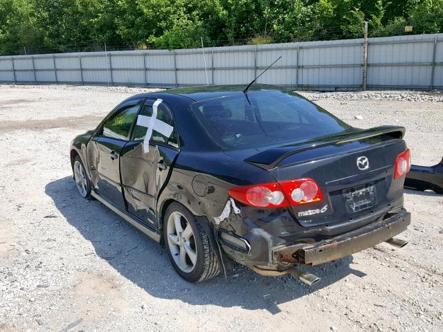 1YVHP80D555M21670 - 2005 MAZDA 6 S BLACK photo 3