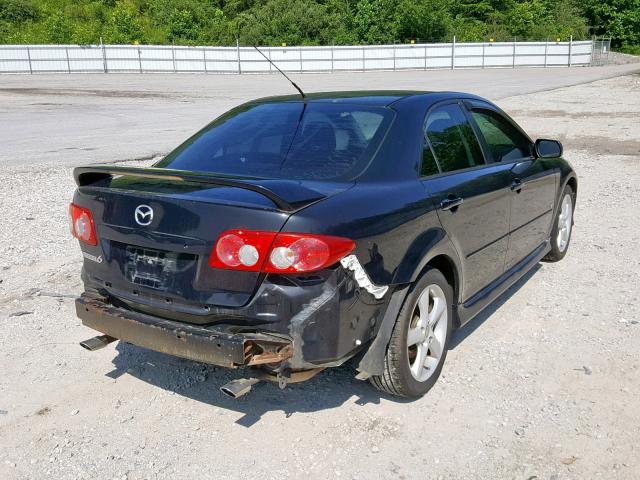 1YVHP80D555M21670 - 2005 MAZDA 6 S BLACK photo 4