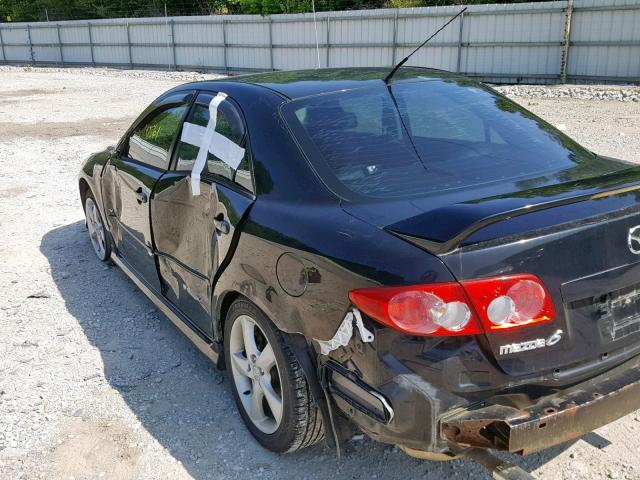 1YVHP80D555M21670 - 2005 MAZDA 6 S BLACK photo 9