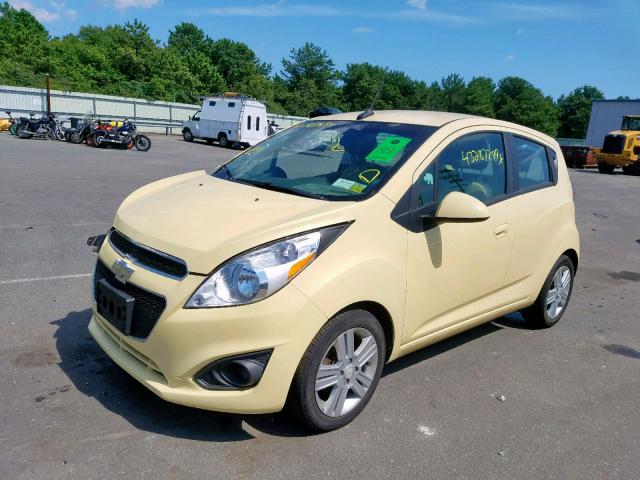 KL8CB6S92DC584775 - 2013 CHEVROLET SPARK LS YELLOW photo 2