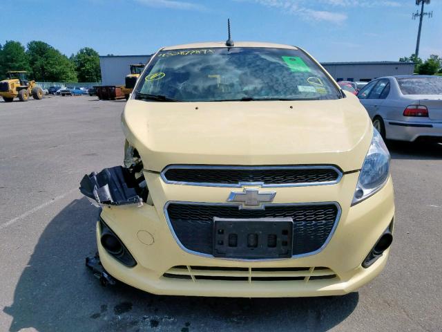 KL8CB6S92DC584775 - 2013 CHEVROLET SPARK LS YELLOW photo 9