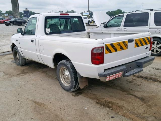 1FTYR10D03PB75040 - 2003 FORD RANGER WHITE photo 3