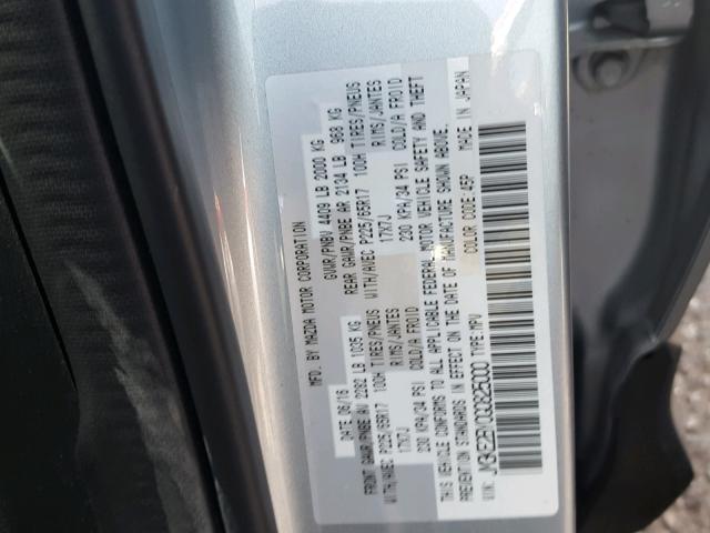 JM3KE2BY0G0825000 - 2016 MAZDA CX-5 SPORT SILVER photo 10