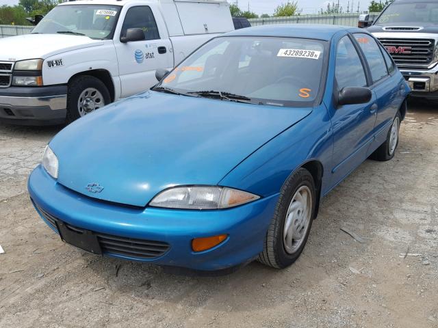 1G1JF5248T7285678 - 1996 CHEVROLET CAVALIER L GREEN photo 2