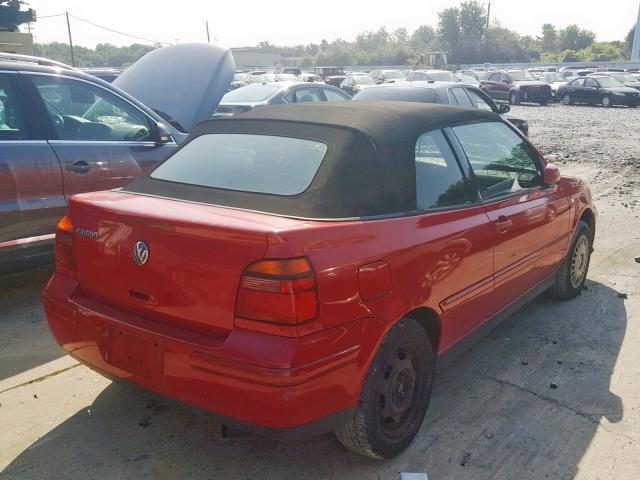 3VWCC21V31M816903 - 2001 VOLKSWAGEN CABRIO GLS RED photo 4