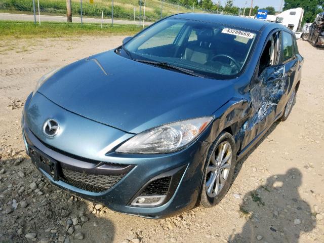 JM1BL1H58A1187683 - 2010 MAZDA 3 S BLUE photo 2