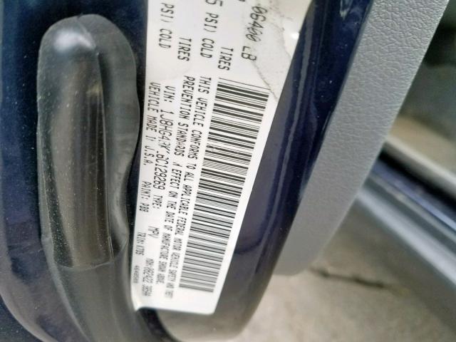 1J8HG48K26C129269 - 2006 JEEP COMMANDER 蓝色 照片 10