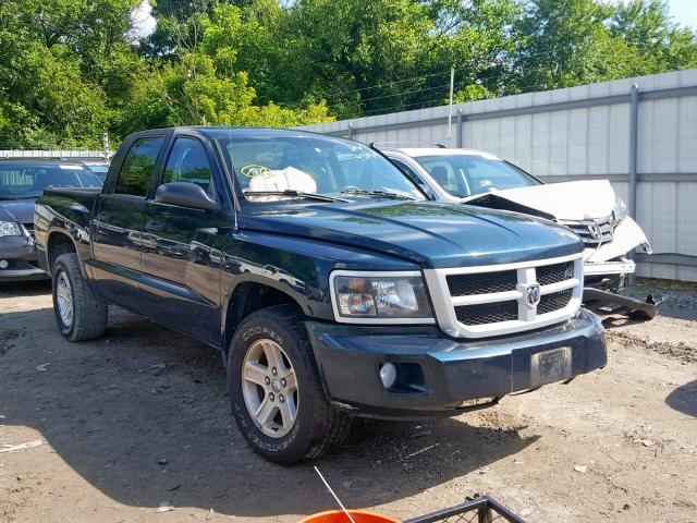 1D7RW3GK5BS625604 - 2011 DODGE DAKOTA SLT GREEN photo 1