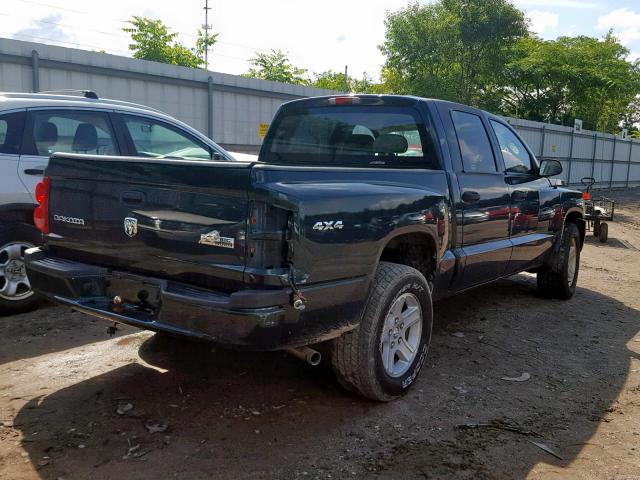 1D7RW3GK5BS625604 - 2011 DODGE DAKOTA SLT GREEN photo 4