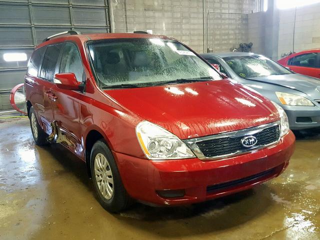 KNDMG4C78C6459548 - 2012 KIA SEDONA LX RED photo 1