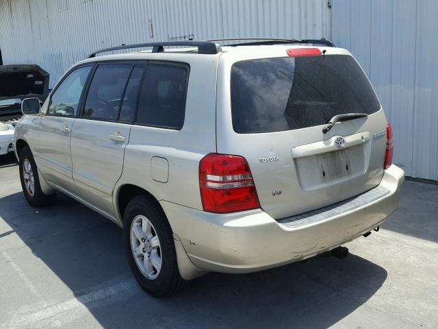 JTEGF21AX30081041 - 2003 TOYOTA HIGHLANDER WHITE photo 3