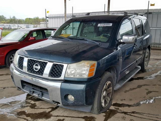 5N1AA08B04N708549 - 2004 NISSAN ARMADA SE BLUE photo 2