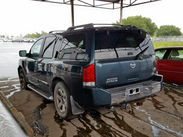 5N1AA08B04N708549 - 2004 NISSAN ARMADA SE BLUE photo 3